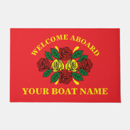 Tapete Welcome Aboard Custom Boat Name Red