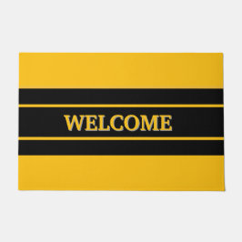 Tapete Welcome  black &yellow Door Mat