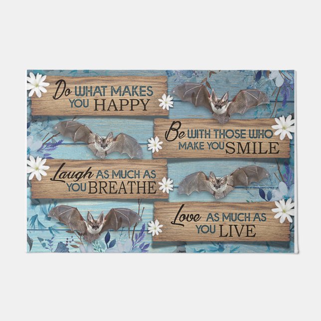 Tapete Welcome Doormat, Halloween Doormat, Bat Mat (Frente)