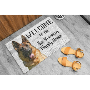 Tapete Welcome German Shepherd Dog Pet Family