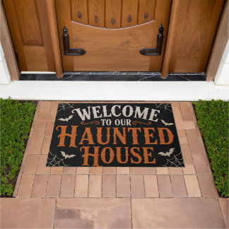 Tapete Welcome to Our Haunted House Halloween Doormat