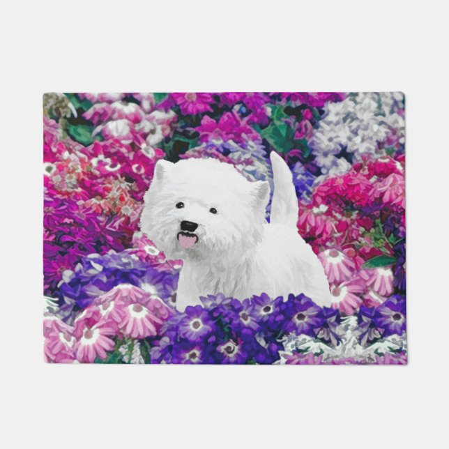 Tapete West Highland White Terrier Pintando Arte Canina (Frente)