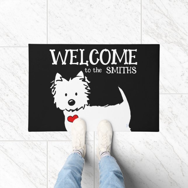 Tapete Westie Black Welcome Mat (Interior)