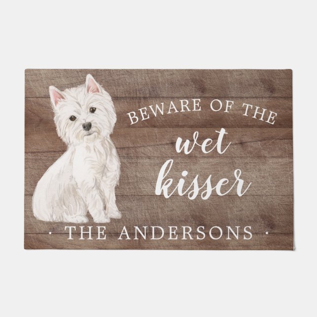 Tapete Westie Dog Personalised Door Mat (Frente)