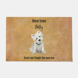 Tapete WestieDoor Mat fofo personalizável