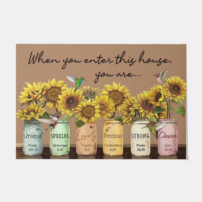 Tapete When you enter this house you are, Sunflower (Frente)