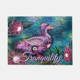 Tapete Whimsical Floral Duck Purple Teal Personalized