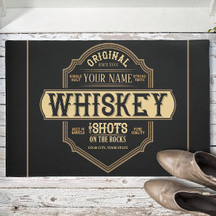 Tapete Whiskey personalizado no Bar do rótulo do líquido