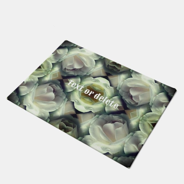 Tapete White Rose Floral Abstrato Art Personalizado (Inclinado)
