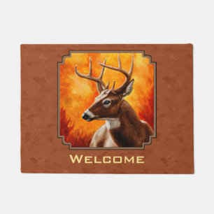 Tapete Whitetail Deer no outono, Vermelho Brown
