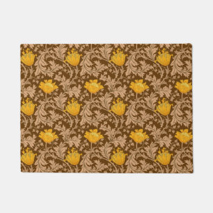 Tapete William Morris Anemone, Brown e Mustard Dourados