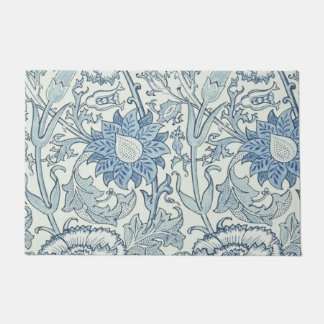 Tapete William Morris Belo padrão floral, azul,rosa