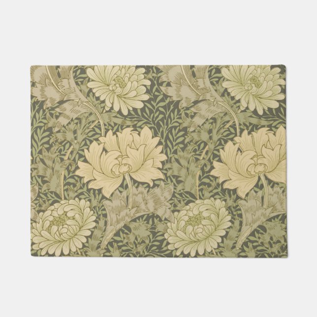 Tapete William Morris Chrysanthemum Sage Flower (Frente)