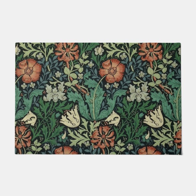 Tapete William Morris Compton Floral Art Nouveau Pattern (Frente)