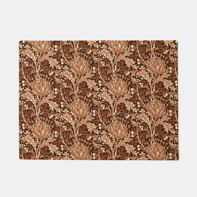 Tapete William Morris Damask, Brown and Beige (Frente)