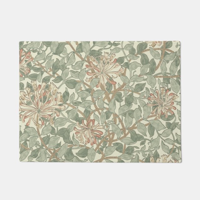 Tapete William Morris Honeysuckle Green Floral (Frente)