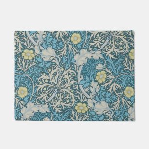 Tapete William Morris, padrão art nouveau, algas, azul,f