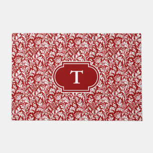Tapete William Morris Thistle Damask, Vermelho Escuro e B