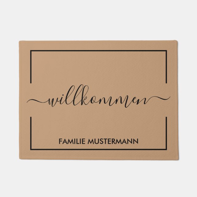 Tapete Willkommen Eigene Fußmatte Bedrucken (Frente)