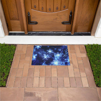 Tapete Winter Sparkle Blue Snowflakes