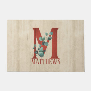Tapete Wood Rustic & Eucalyptus - Letra M Personalizada