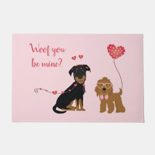 Tapete Woof You Be Mine Namorados Dogs
