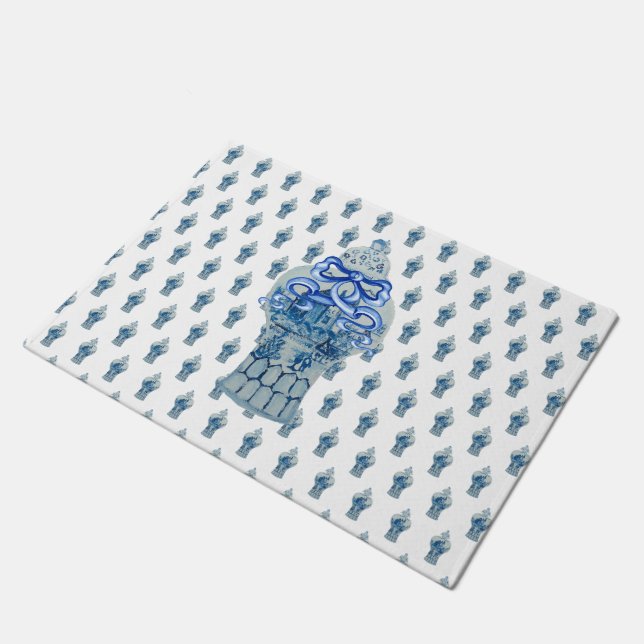 Tapete Wreath Blue & White Ginger Jar (Inclinado)