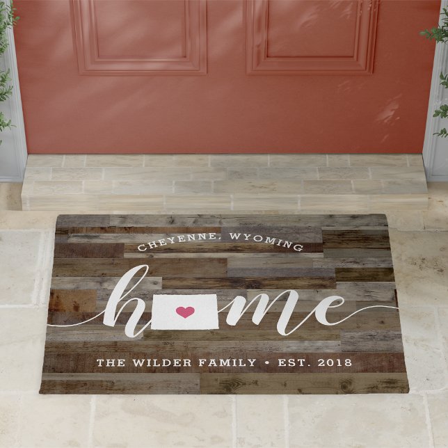 Tapete Wyoming Home State Personalizado Wood Look (Criador carregado)