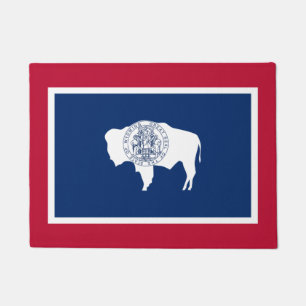 Tapete Wyoming State & Wyoming Flag /USA House Mats