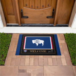 Tapete Wyoming & Wyoming Flag house mat /sport EUA