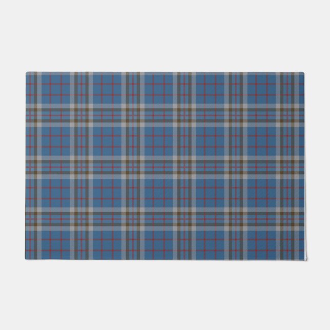 Tapete Xadrez Clan Thompson Cinza Blue Check Tartan (Frente)