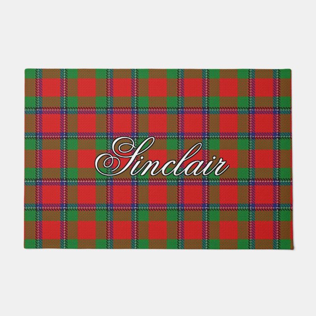 Tapete Xadrez de Tartan escocesa de Sinclair do clã de (Frente)