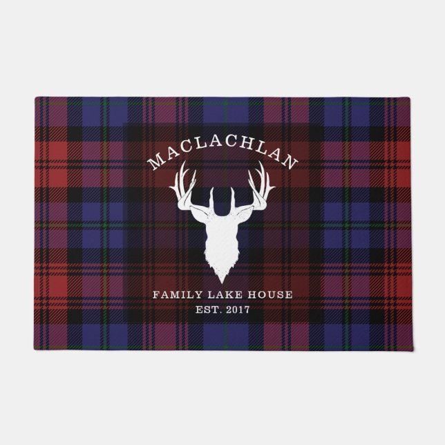 Tapete Xadrez Tartan Clan MacLachlan Family Lake House (Frente)