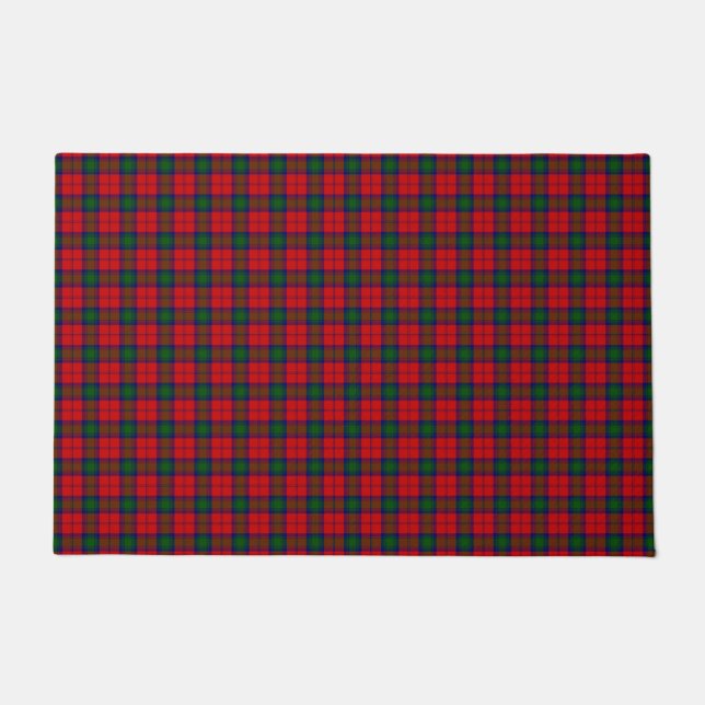 Tapete Xadrez verde-vermelha Lindsay tartan (Frente)