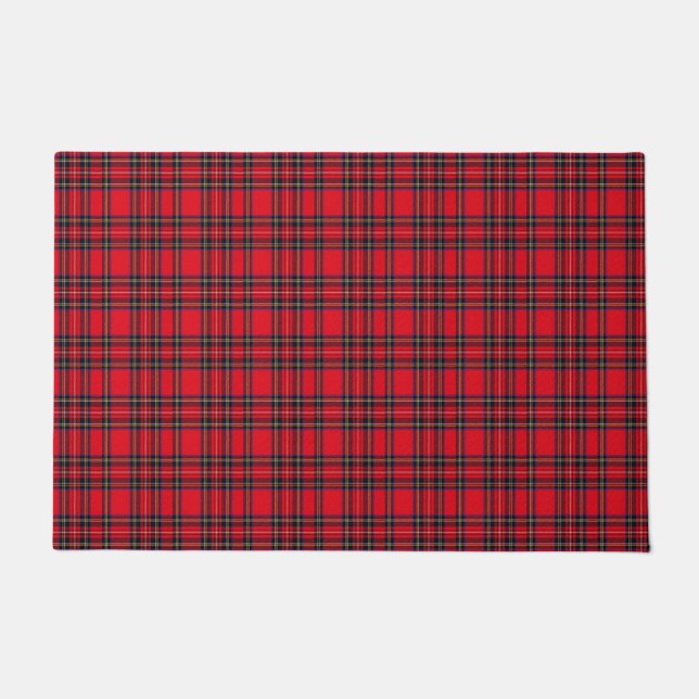 Tapete Xadrez vermelha de Stewart tartan (Frente)