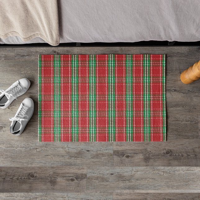 Tapete Xadrez Vermelha Feriada de Natal (Classic red and green holiday classic country plaid pattern )