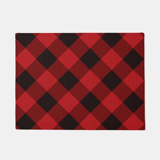 Tapete Xadrez Vermelho (Frente)