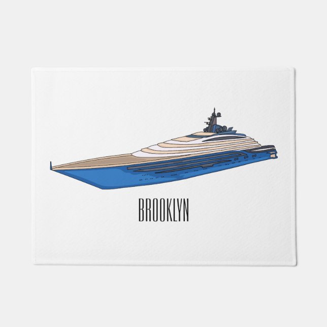Tapete Yacht cartoon illustration (Frente)