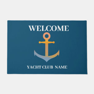 Tapete Yacht clube de ancoragem azul marina welcom