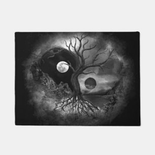 Tapete Yin Yang Tree Landscape Black and White