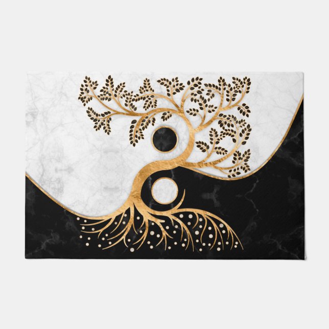 Tapete Yin Yang Tree - Marbles and Gold (Frente)