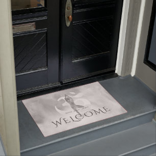 Tapete Yoga Studio Meditation Instrutor Welcome Om Sign