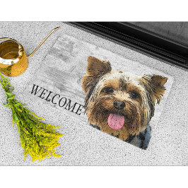 Tapete Yorkie Welcome Cute Dog Pet Yorkshire Terrier