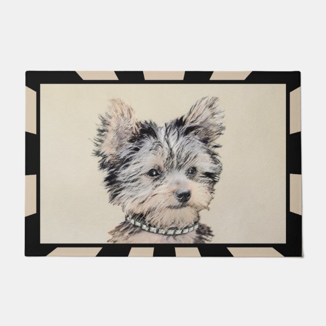 Tapete Yorkshire Terrier Puppy Pintura Original (Frente)