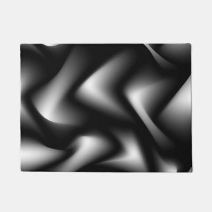Tapete Zebra abstrata preto e branco