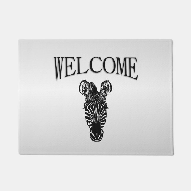 Tapete Zebra Head em Silver Welcome (Frente)
