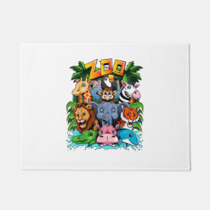 Tapete Zoo Animal Camisa Crianças Meninas Professoras Esc