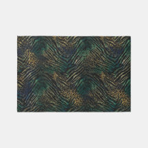 tapetes de impressão de animais para sala de estar