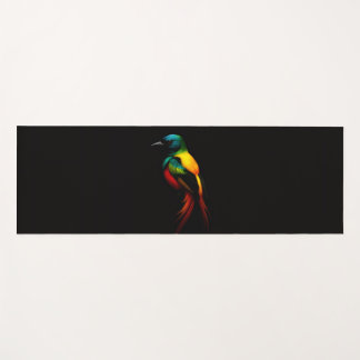 Tapetes de Yoga Black 4 Luxe com Pássaro Arco-íris