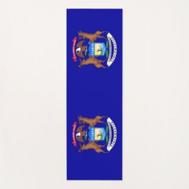 Tapetes de Yoga Patrióticos com a bandeira de Mich